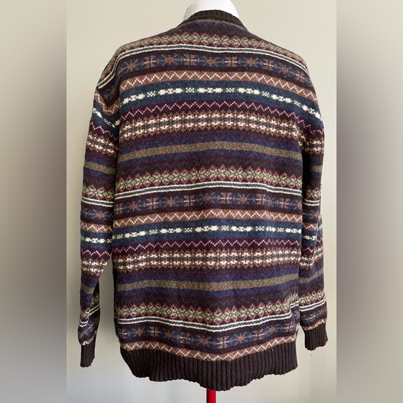 Fair Isle Style V-Neck sweater by St.John’s Bay - Cotton Blend Sz. Large - Picture 3 of 6